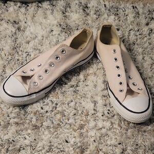 Converse Pink Slip-On Canvas Low Top Sneakers